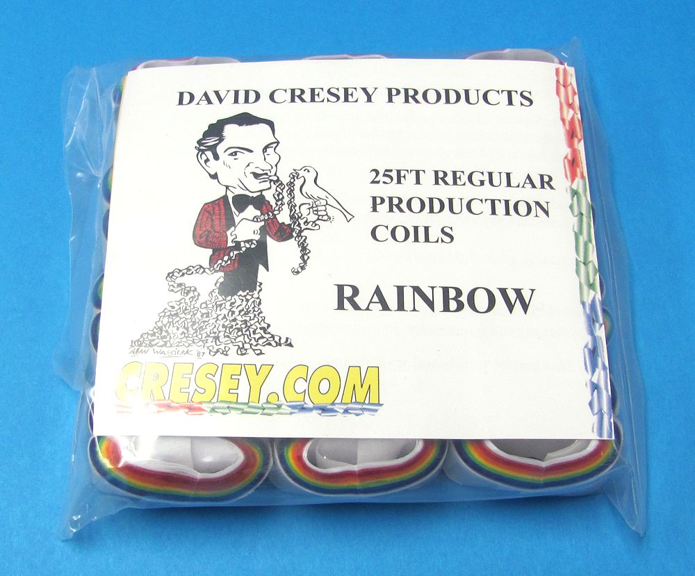 Cresey Production Mouth Coils 25ft. Rainbow Streamers - Magic Methods