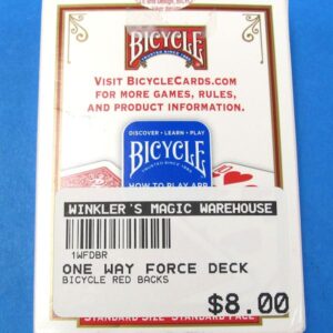 one way force deck bicycle red backs