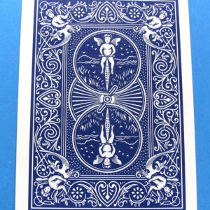 3 1/2 of clubs card bicycle poker size blue back