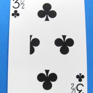 3 1/2 of clubs card bicycle poker size blue back