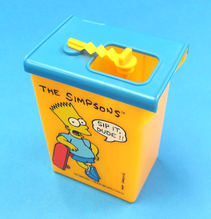 The Simpsons Sip-a-roos Box Bart Simpson 1990 | Winkler's Warehouse