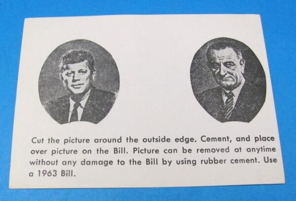 2 famous people pictures for attaching to bills (vintage)