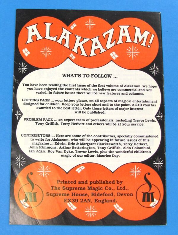 alakazam magic magazine vol 1 number 1 (supreme magic co.)