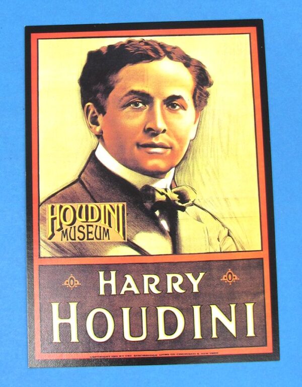 3 mint harry houdini postcards