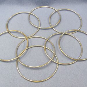 8" chrome plated steel “chinese linking rings” set of 8 (pre owned)