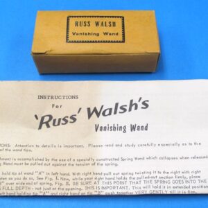 russ walsh vanishing wand box and instructions only