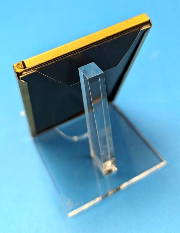 small metal card frame with stand