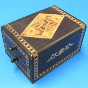 vintage japanese two drawer card box (not gimmicked)