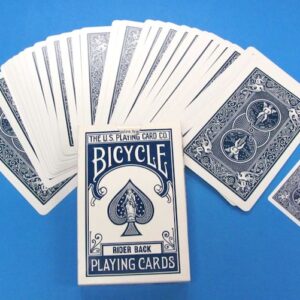 29 new blue back jumbo bicycle cards with case