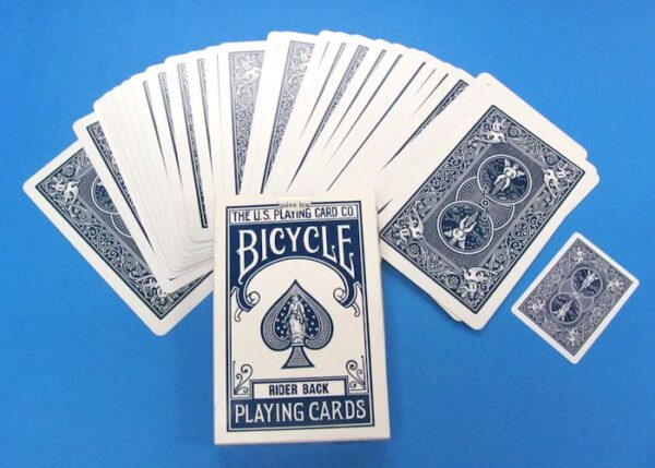 29 new blue back jumbo bicycle cards with case