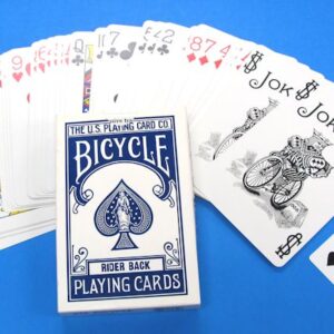 29 new blue back jumbo bicycle cards with case