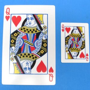 bicycle jumbo queen of hearts two of clubs