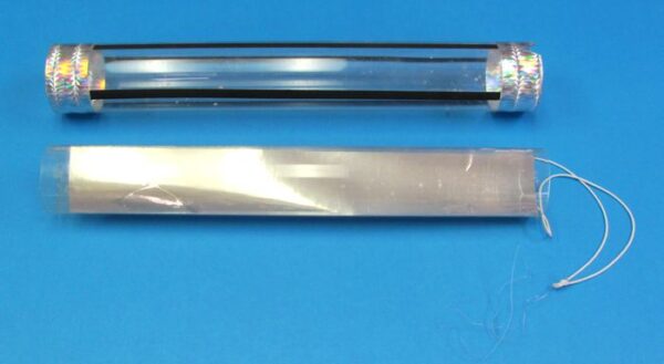 clear tube with mirror tube insert with elastic pull attached