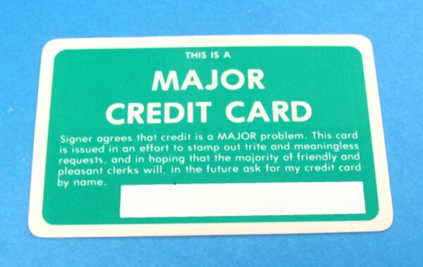 gag major credit card and id card