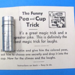 vintage funny pea and cup trick (card style 1.2)