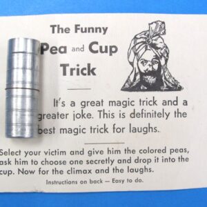 vintage funny pea and cup trick (card style 2.2)