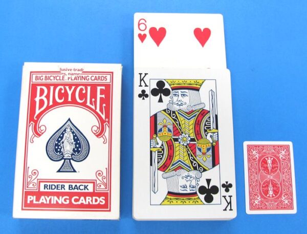 jumbo red bicycle rising card deck