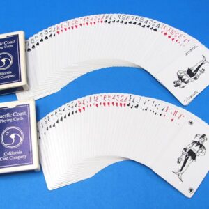 2 decks of pacific coast playing cards california card company