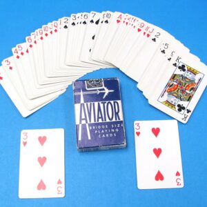 pre owned aviator bridge size playing cards with shimmed card