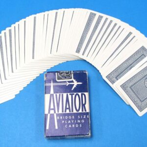 pre owned aviator bridge size playing cards with shimmed card