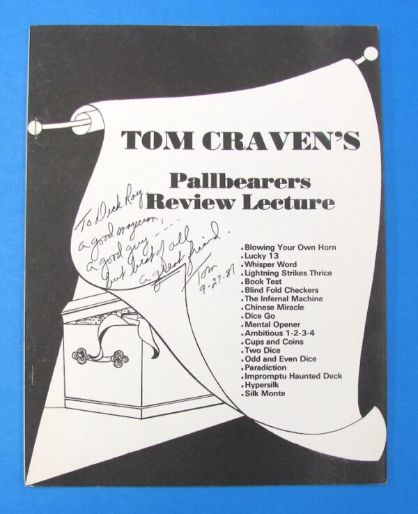 tom craven's pallbearers review lecture