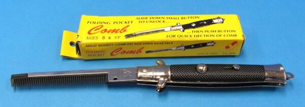 novelty switchblade folding pocket comb