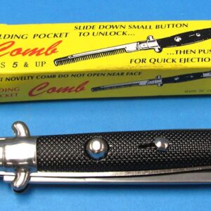 novelty switchblade folding pocket comb