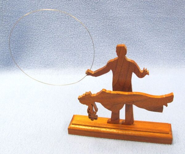 magical moments magician with floating lady wooden figure