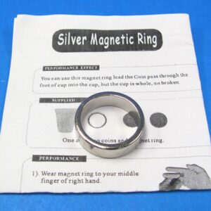 magnetic pk ring silver 1.8 inch or 2.2 cm