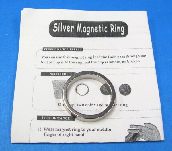 magnetic pk ring silver 2 inch