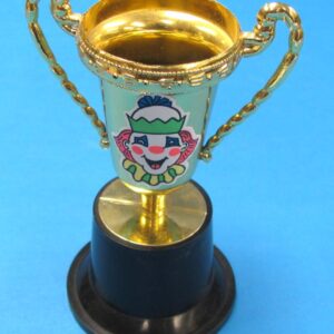 miniature plastic clown trophy