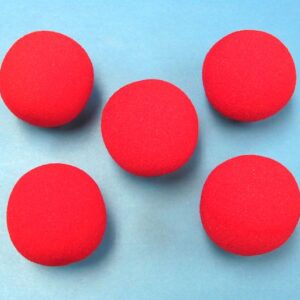 1 3/4" red sponge balls (import) set of 5