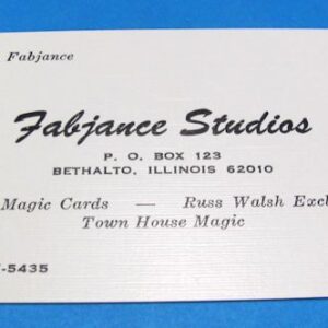 advertising playing card fabjance studios