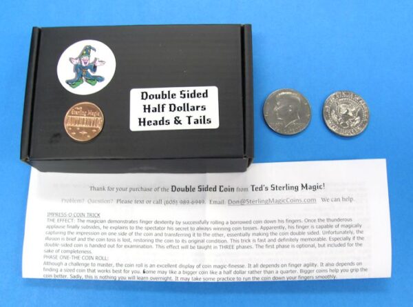 ted's sterling double sided half dollar