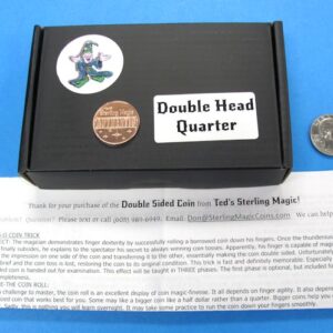 ted's sterling double sided quarter (heads)