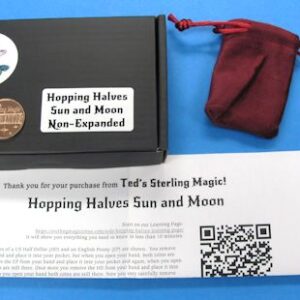 ted's sterling hopping half english penny & half dollar