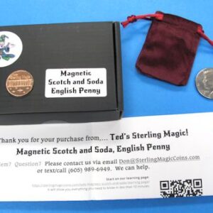 ted's sterling magnetic scotch and soda (english penny)