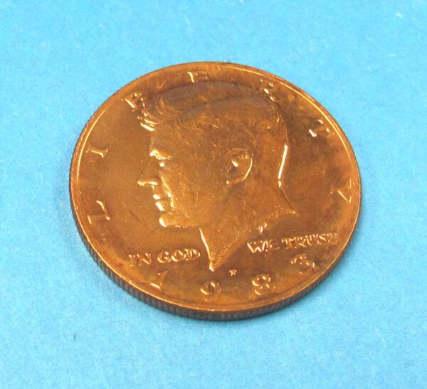 copper plated half dollar